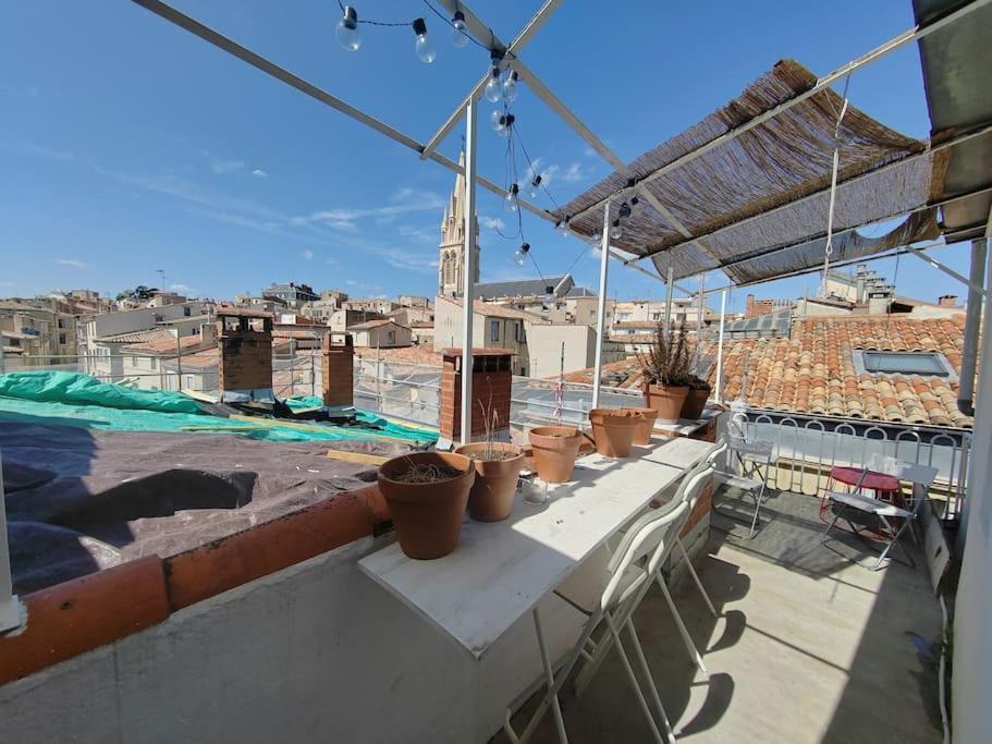 Ferienwohnung Superbe T3 Terrasse Avec Vue Centre Historique Montpellier Exterior foto